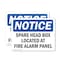 Signmission Spare Head Box Located At Fire Alarm Panel, 14 in W x Rectangle, Plastic OS-2PACK-NS-P-1014-L-18377 - alternate 1